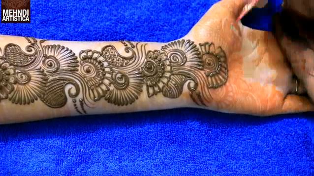 Beautiful Henna Mehndi Design for hand - Step by step - Mehndi Artistica